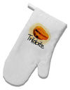 TooLoud Trilobite Fossil Watercolor Text White Printed Fabric Oven Mitt-Oven Mitt-TooLoud-White-Davson Sales