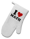 I Heart Math Distressed White Printed Fabric Oven Mitt by TooLoud-Oven Mitt-TooLoud-White-Davson Sales