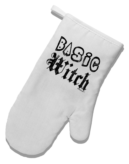 Basic Witch Distressed White Printed Fabric Oven Mitt-Oven Mitt-TooLoud-White-Davson Sales