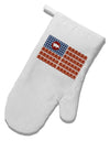 American Bacon Flag White Printed Fabric Oven Mitt-Oven Mitt-TooLoud-White-Davson Sales