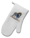 Lion Watercolor B White Printed Fabric Oven Mitt-Oven Mitt-TooLoud-White-Davson Sales