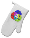 Beer Boy and Sports Diagram White Printed Fabric Oven Mitt-Oven Mitt-TooLoud-White-Davson Sales