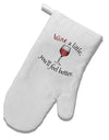 Wine a Little White Printed Fabric Oven Mitt by TooLoud-Oven Mitt-TooLoud-White-Davson Sales