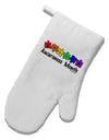 Autism Awareness Month - Colorful Puzzle Pieces White Printed Fabric Oven Mitt by TooLoud-Oven Mitt-TooLoud-White-Davson Sales