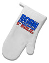 Born Free Color White Printed Fabric Oven Mitt by TooLoud-Oven Mitt-TooLoud-White-Davson Sales