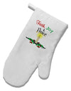 Christmas Candle with Text White Printed Fabric Oven Mitt-Oven Mitt-TooLoud-White-Davson Sales