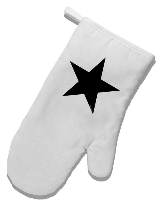 Black Star White Printed Fabric Oven Mitt-Oven Mitt-TooLoud-Davson Sales