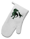 Jurassic Dinosaur Design 1 White Printed Fabric Oven Mitt by TooLoud-Oven Mitt-TooLoud-White-Davson Sales