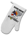 TooLoud Russian Warship go F Yourself White Printed Fabric Oven Mitt-OvenMitts-TooLoud-Davson Sales