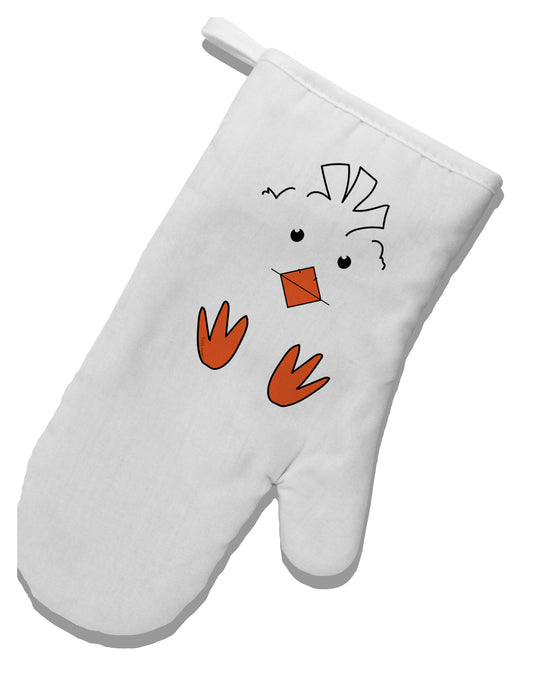 TooLoud Cute Easter Chick Face White Printed Fabric Oven Mitt-OvenMitts-TooLoud-Davson Sales