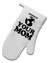 Respect Your Mom - Mother Earth Design White Printed Fabric Oven Mitt-Oven Mitt-TooLoud-White-Davson Sales