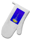 Solo Jellyfish Watercolor White Printed Fabric Oven Mitt-Oven Mitt-TooLoud-White-Davson Sales