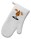 Owl Orange White Printed Fabric Oven Mitt-Oven Mitt-TooLoud-White-Davson Sales