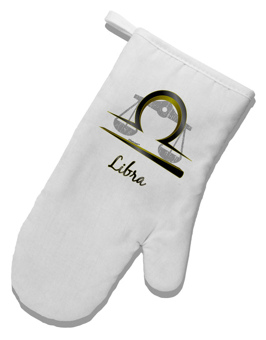 Libra Symbol White Printed Fabric Oven Mitt-Oven Mitt-TooLoud-White-Davson Sales