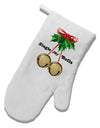 Jingle My Bells White Printed Fabric Oven Mitt-Oven Mitt-TooLoud-White-Davson Sales