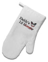 Daddys Lil Monster White Printed Fabric Oven Mitt-Oven Mitt-TooLoud-White-Davson Sales