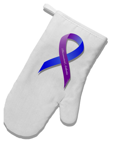 TooLoud Rheumatoid Arthritis White Printed Fabric Oven Mitt-OvenMitts-TooLoud-Davson Sales