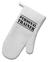 TooLoud Personal Trainer Military Text White Printed Fabric Oven Mitt-OvenMitts-TooLoud-Davson Sales