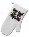You Had Me at Hola - Mexican Flag Colors White Printed Fabric Oven Mitt by TooLoud-Oven Mitt-TooLoud-White-Davson Sales