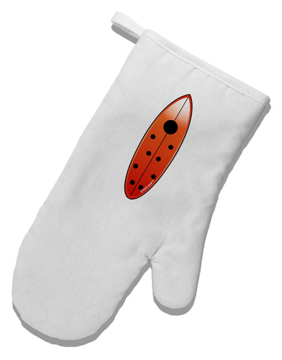 Ladybug Surfboard White Printed Fabric Oven Mitt by TooLoud-Oven Mitt-TooLoud-White-Davson Sales