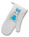 Cute Easter Bunny - Blue White Printed Fabric Oven Mitt by TooLoud-Oven Mitt-TooLoud-White-Davson Sales