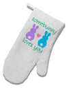 Somebunny Loves You White Printed Fabric Oven Mitt by TooLoud-Oven Mitt-TooLoud-White-Davson Sales