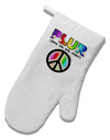 PLUR Rainbow White Printed Fabric Oven Mitt-Oven Mitt-TooLoud-White-Davson Sales