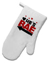 He's BAE - Left Arrow White Printed Fabric Oven Mitt-Oven Mitt-TooLoud-White-Davson Sales