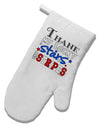 Thank My Lucky Stars and Stripes Color White Printed Fabric Oven Mitt by TooLoud-Oven Mitt-TooLoud-White-Davson Sales