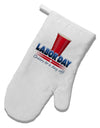 Labor Day - Cheers White Printed Fabric Oven Mitt-Oven Mitt-TooLoud-White-Davson Sales