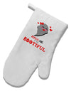 Kiss Me BOOtiful Ghost Red White Printed Fabric Oven Mitt-Oven Mitt-TooLoud-White-Davson Sales