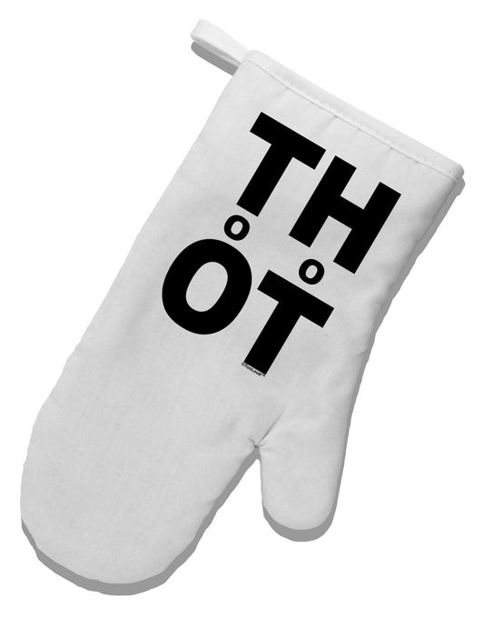 THOT Too Hot White Printed Fabric Oven Mitt-Oven Mitt-TooLoud-White-Davson Sales
