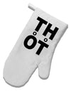 THOT Too Hot White Printed Fabric Oven Mitt-Oven Mitt-TooLoud-White-Davson Sales