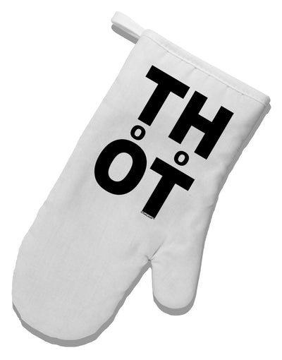 THOT Too Hot White Printed Fabric Oven Mitt-Oven Mitt-TooLoud-White-Davson Sales