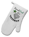 Dad of Veteran White Printed Fabric Oven Mitt-Oven Mitt-TooLoud-White-Davson Sales