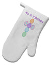 All is forgiven Cross Faux Applique White Printed Fabric Oven Mitt-Oven Mitt-TooLoud-White-Davson Sales