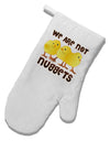 TooLoud We Are Not Nuggets White Printed Fabric Oven Mitt-Oven Mitt-TooLoud-White-Davson Sales