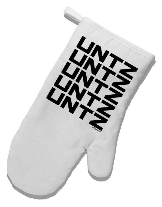 Untz Untz Untz Untz Untz EDM Design White Printed Fabric Oven Mitt-Oven Mitt-TooLoud-White-Davson Sales