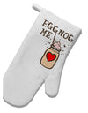 TooLoud Eggnog Me White Printed Fabric Oven Mitt-OvenMitts-TooLoud-Davson Sales