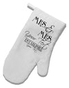 Personalized Mrs and Mrs -Name- Established -Date- Design White Printed Fabric Oven Mitt-Oven Mitt-TooLoud-White-Davson Sales