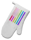 American Pride - Rainbow Flag White Printed Fabric Oven Mitt-Oven Mitt-TooLoud-White-Davson Sales