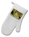 Menacing Turtle with Text White Printed Fabric Oven Mitt-Oven Mitt-TooLoud-White-Davson Sales