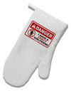 Danger - Crazy Girlfriend White Printed Fabric Oven Mitt-Oven Mitt-TooLoud-White-Davson Sales