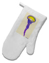 Jellyfish Outlined in Purple Watercolor White Printed Fabric Oven Mitt-Oven Mitt-TooLoud-White-Davson Sales