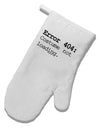 Error 404 Costume Distressed White Printed Fabric Oven Mitt-Oven Mitt-TooLoud-White-Davson Sales