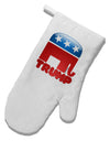 TooLoud Trump Bubble Symbol White Printed Fabric Oven Mitt-Oven Mitt-TooLoud-White-Davson Sales