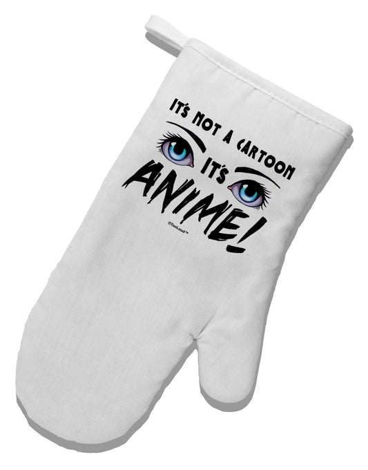 Not A Cartoon Eyes Blue White Printed Fabric Oven Mitt by TooLoud-Oven Mitt-TooLoud-White-Davson Sales