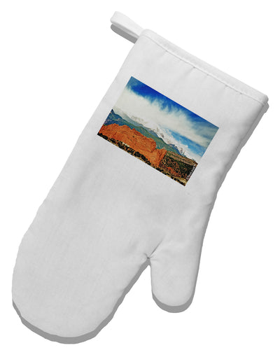 CO Beautiful View White Printed Fabric Oven Mitt-Oven Mitt-TooLoud-White-Davson Sales