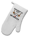 Daddy's Lil Reindeer Boy White Printed Fabric Oven Mitt-Oven Mitt-TooLoud-White-Davson Sales