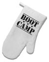 Bootcamp Large distressed Text White Printed Fabric Oven Mitt-Oven Mitt-TooLoud-White-Davson Sales